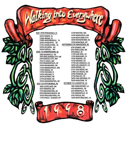 1998 Jimmy Page & Robert Plant Walking Into Everywhere Tour back.png