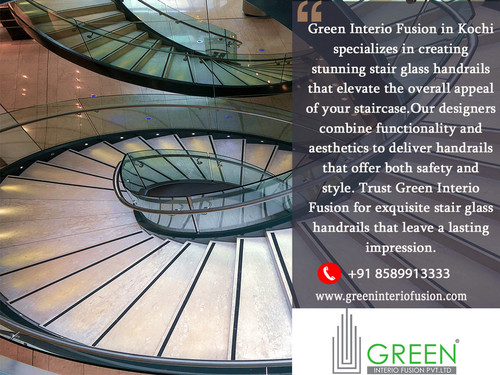 5.Stair glass handrails works green interio kochi.jpg