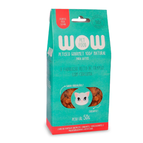 Petisco Wow Pet Food Gourmet Peito de Frango com Cúrcuma para Gatos 50 g.png