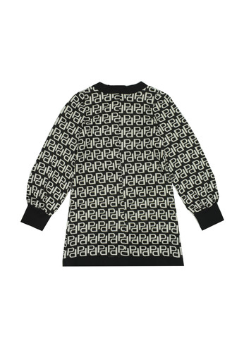 pinko up kids abito allover bianco nero bambina b.jpg