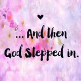 God stepped in