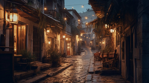 louxda An atmospheric hyperrealistic image of a narrow lantern 3c89e165 19ea 48bb 961c f1fde42002a3.jpg