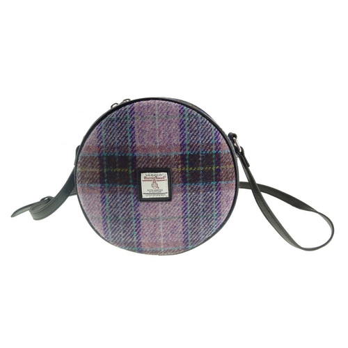 ladies harris tweed bannock round bag in pink grey check lb1204 col34 4835 p.jpg