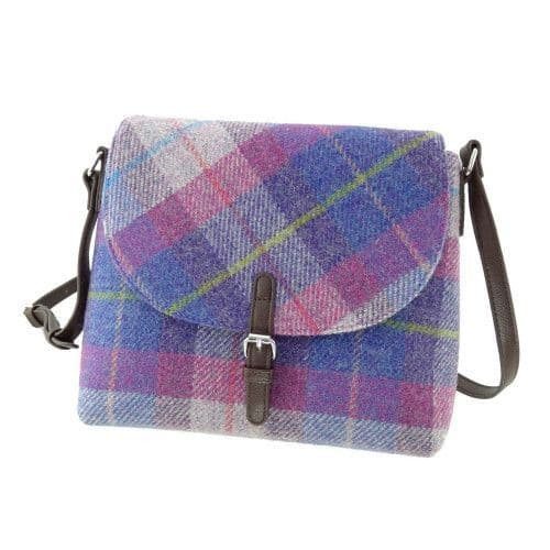 ladies harris tweed shoulder bag in pink purple tartan lb1212 col47 8606 p.jpg
