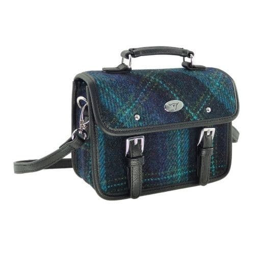 ladies harris tweed mini satchel in blue with turquoise overcheck lb1230 119 8499 p.jpg