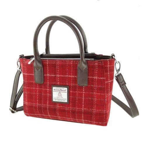 ladies authentic harris tweed small tote bag brora in red check lb1228 col102 8571 p.jpg