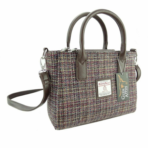 ladies authentic harris tweed small tote bag brora in purple multi colour weave lb1228 c 4912 p.jpg