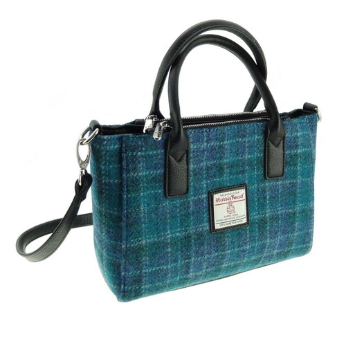 ladies authentic harris tweed small tote bag brora in sea blue check lb1228 col92 4924 p.jpg