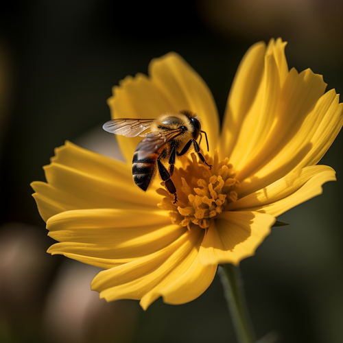 chowmeins A close up of a flower with a bee collecting nectar. c12104b7 0852 43b3 8e90 3de52063fc7f.png