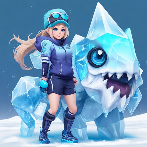 DreamShaper v5 female Trainer with cute ice fourlegged cryptom 2.jpg