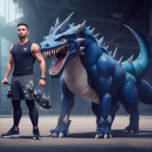 DreamShaper v5 male Trainer with fourlegged cryptomonster 0asdds.jpg