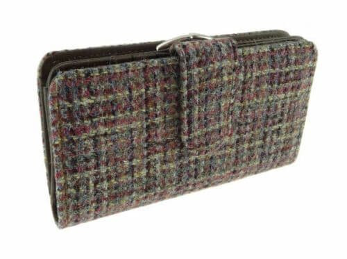 ladies harris tweed iona long clasp purse in multi colour weave lb2001 col25 4949 p.jpg
