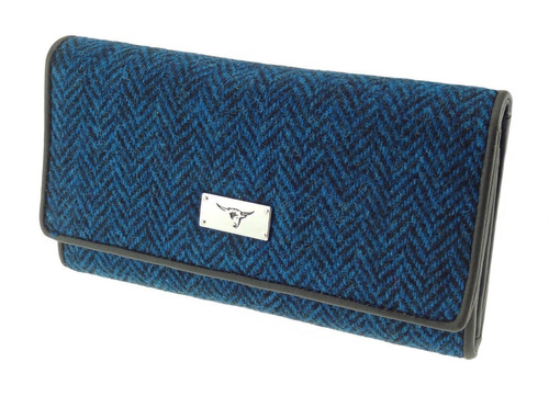 women s harris tweed tiree flap over long wallet purse in deep blue herringbone lb2106 col 66 5031 p.jpg