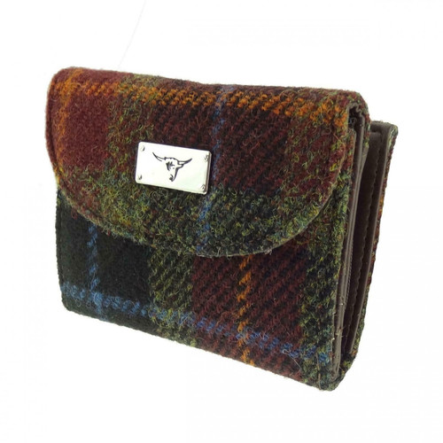 ladies harris tweed jura short wallet in rust check lb2002 col59 4962 p.jpg