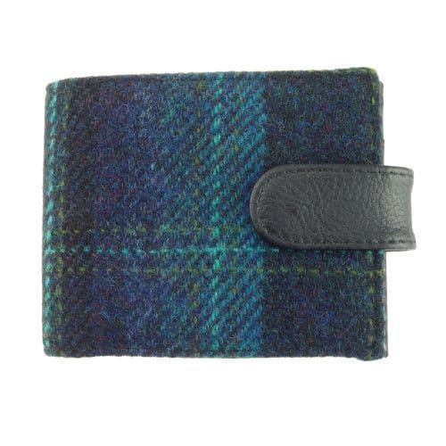 gents harris tweed barra wallet with coin section in blue with turquoise overcheck lb2105col 119 502.jpg