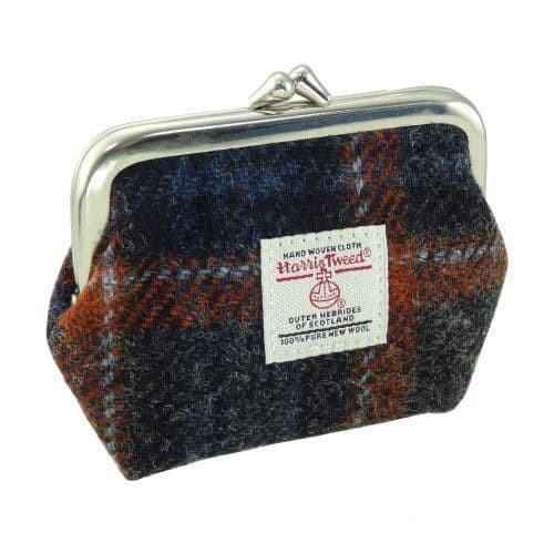 ladies harris tweed eigg small clasp purse in grey with rust overcheck lb2035 col127 8474 p.jpg