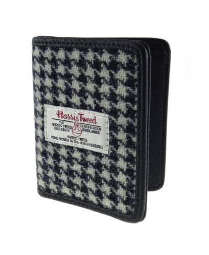 harris tweed lewis credit card holder in black dogtooth lb2006 col29 4976 p.jpg
