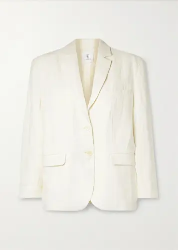 Anine Bing Quinn oversized linen blazer.webp