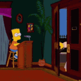 Grandpa Abe simpson enter and exit lol.gif