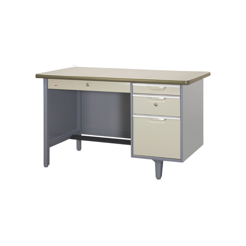 ลีโก้ โต๊ะทำงาน ขนาด 4 ฟุต พร้อมลิ้นชัก สีเทาสลับ.png