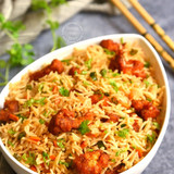 Veg Manchuria Fried Rice paprika