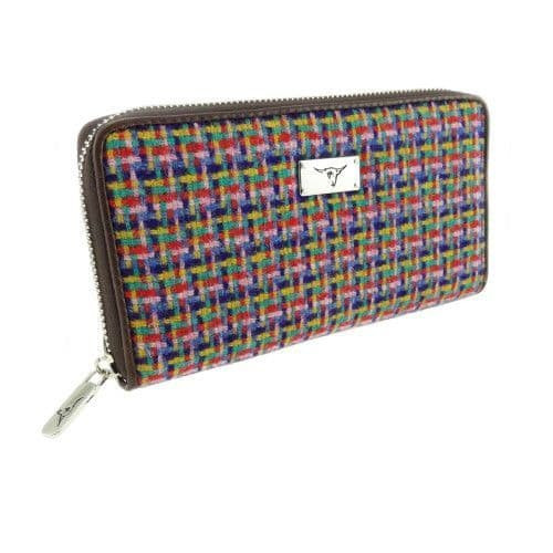 ladies harris tweed long zip purse staffa in jazzy weave lb2100 col116 8672 p.jpg
