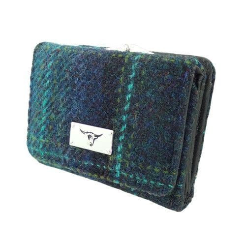 ladies harris tweed clasp purse unst in blue with turquoise overcheck lb2113 col119 8481 p.jpg