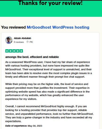 trustpilot review AliZain Abdullah.png