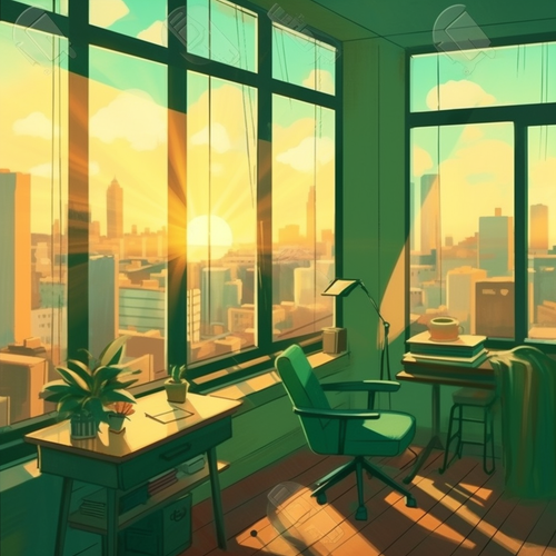 mhoydich the room is green in the style of realistic cityscapes e541866d 81a4 489e b617 021dc14e1b2f.png
