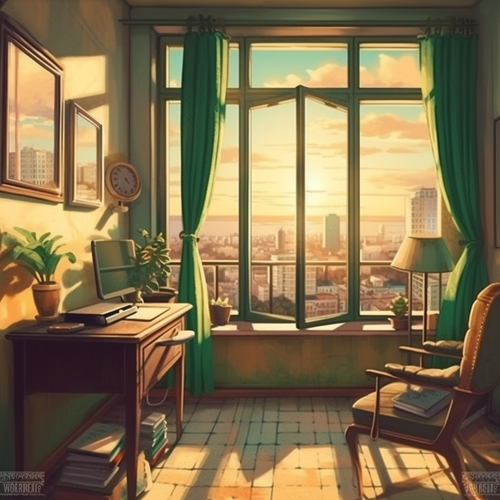 mhoydich the room is green in the style of realistic cityscapes 832ee26c 6caa 4fa5 9fdf 2ebb6aaf5010.png