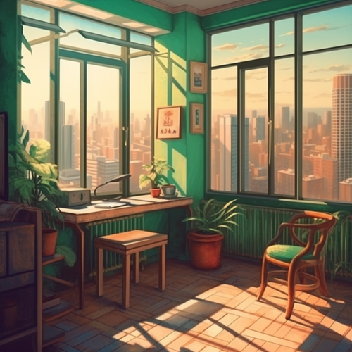 mhoydich the room is green in the style of realistic cityscapes 0c490a5a 5044 41c0 95af 8d27dfecbaf0.png