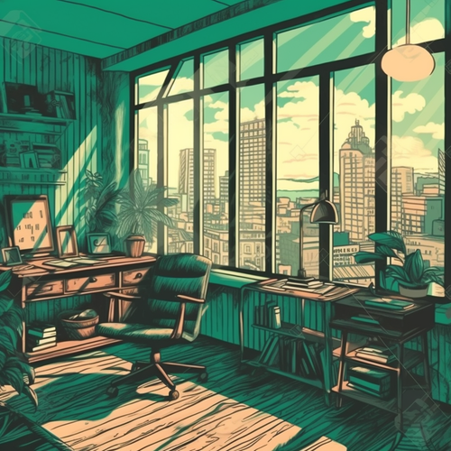 mhoydich the room is green in the style of realistic cityscapes 156dcb2e 8339 4cc0 9f36 92bd6bdbdec2.png