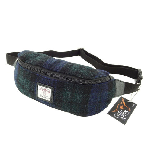 harris tweed morar belt waist bag in black watch lb1202 col60 4829 p.jpg