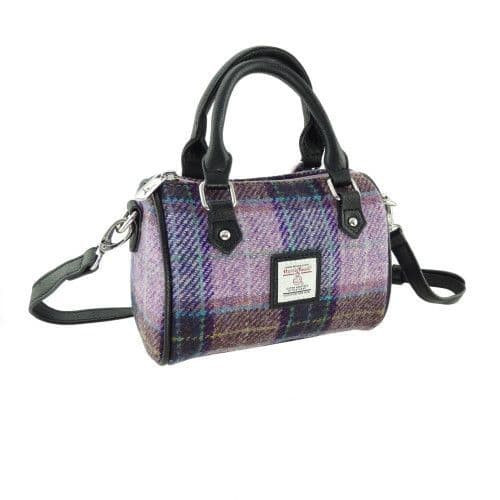 harris tweed kilbride mini bowling bag in pink lilac check lb1203 col 34 brand new 7657 p.jpg