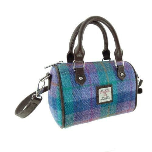 harris tweed kilbride mini bowling bag in green purple check lb1203 col 79 brand new 7658 p.jpg