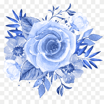 png transparent blue rose illustration blue flower watercolor painting blue floral blue flower arran.png