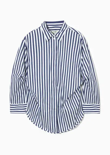 COS OVERSIZED WAISTED STRIPED SHIRT.webp
