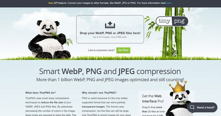 TinyPNG/TinyJPG: compress JPG and PNG images