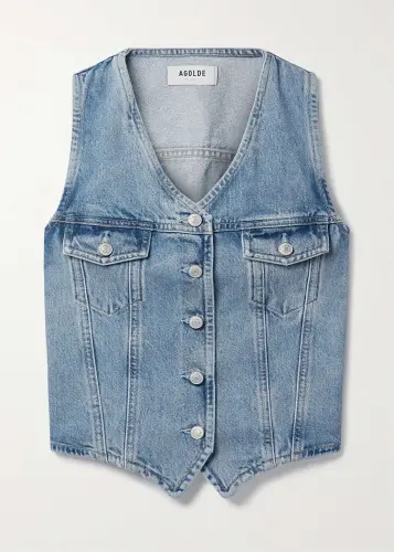 AGOLDE NET SUSTAIN '70s organic denim vest.webp