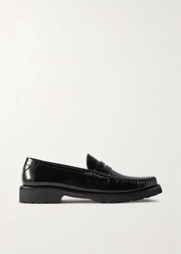 SAINT LAURENT Leather loafers.webp