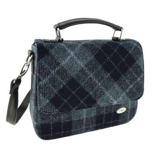ladies harris tweed square shoulder bag in grey black tartan lb1214 col 95 8596 p.jpg