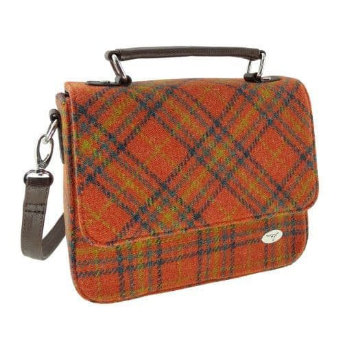 ladies harris tweed square shoulder bag in deep orange check lb1214 col 108 8599 p.jpg
