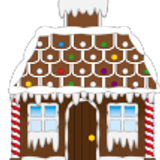 Gingerbread house emoji