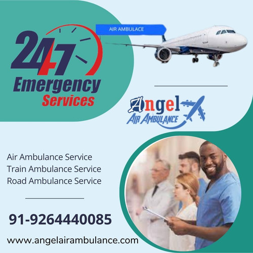 Book the India Comfortable Medical Air Ambulance Service in Varanasi by Angel.jpg