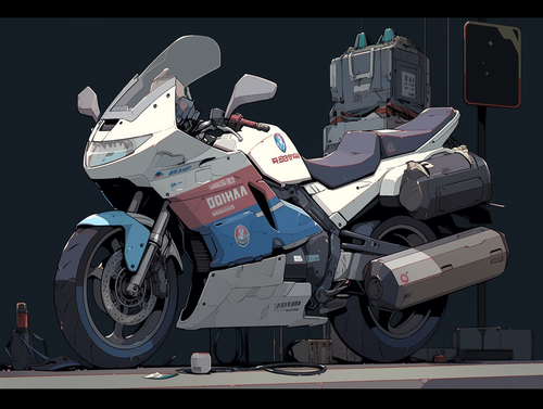 mhoydich a cartoon motorcycle parked on a dark screen in the st 65e28514 ca36 4221 bcc8 cecbcafb1aa9.png