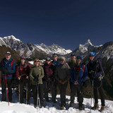 Everest above Shell's right shoulder