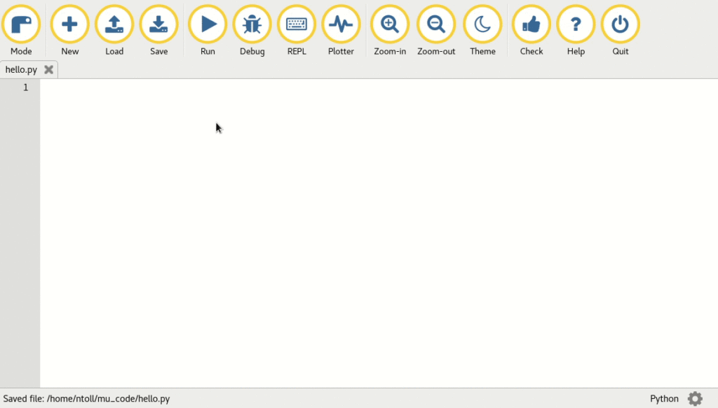 Mu python code editor