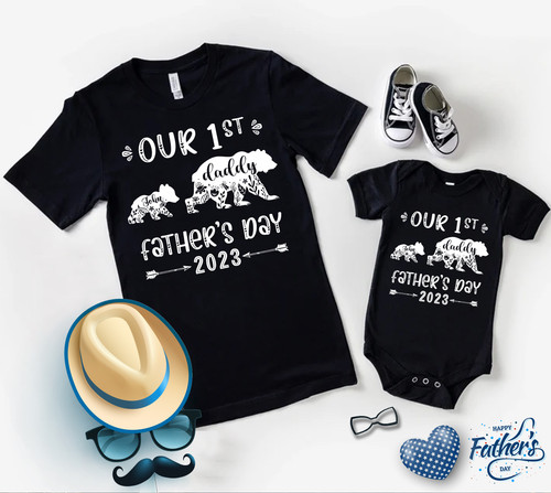 Daddy Matching Shirts, Our 1st Father's Day Shirts, Daddy and Me, Baby And Father, Fathers Day Shirt.jpg