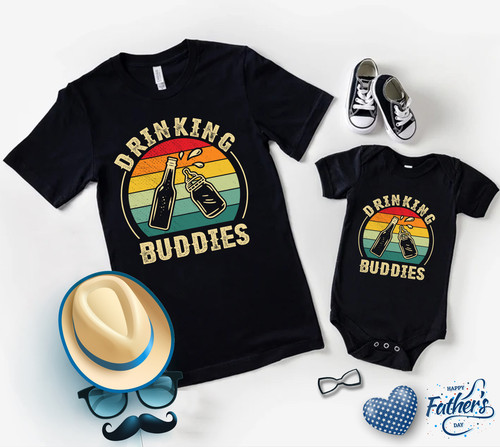 Father and Son Matching Outfits, Daddy and Me Matching Tee, Drinking Buddies Matching Gift, Gift For.jpg