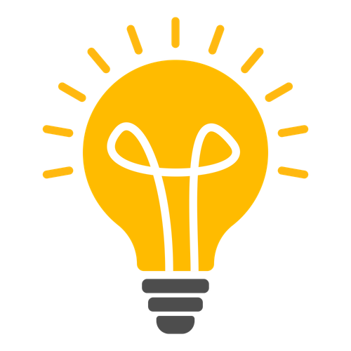 Illustration of light bulb icon on transparent background PNG